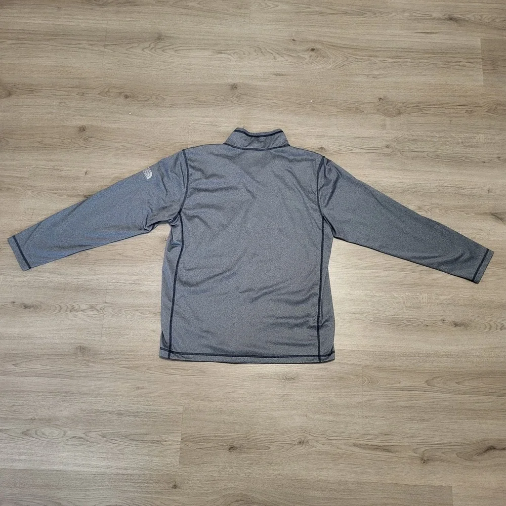 The North Face Mens XL Quarter Zip Pullover Heather Grey Aerotek Performance Top